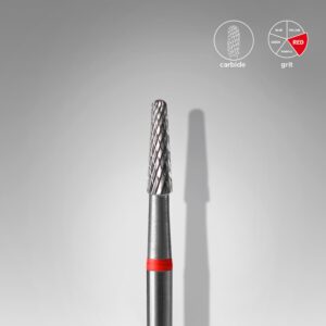 STALEKS Frez Z Węglika Spiekanego Stożek Czerwony EXPERT Średnica 2,3 Mm / Część Robocza 8 Mm